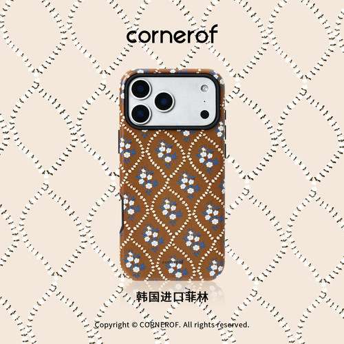 cornerof磁吸韩国进口菲林适用iPhone17promax手机壳苹果16pro原创15pro二合一14新款高级女花