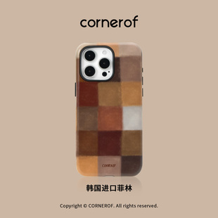 cornerof磁吸韩国进口菲林适用iPhone17promax手机壳苹果16pro原创15pro二合一14新款高级女