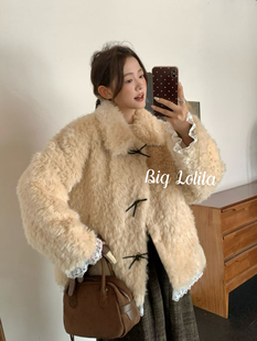 奶酪包 秋冬装 大码 胖mm2025新款 显瘦羊羔毛夹棉外套200斤 女装