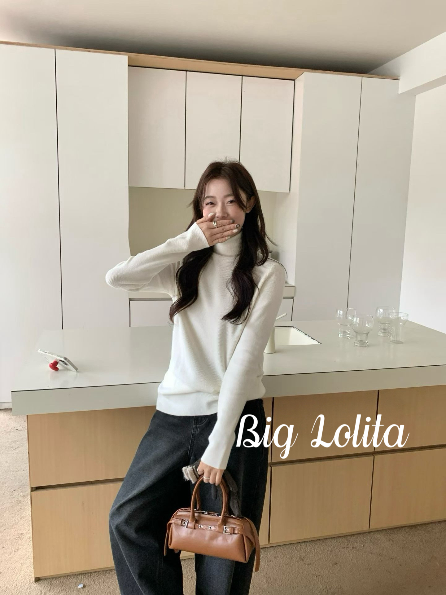 万能百搭毛衣！大码多色微胖mm高领打底衫大码长袖针织胖MM内搭