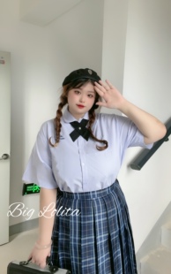 大萝莉大码泰国校服娜诺泰式初恋禁忌女孩jk学生衬衫200斤胖MM