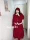 240斤可穿 大萝莉大码 红色两件套裙订婚裙新年敬酒服冬胖MM显瘦