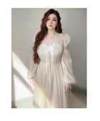 260可穿 晨袍吊带长裙订婚度假新娘裙结婚 大码 复古胖mm显瘦开衫