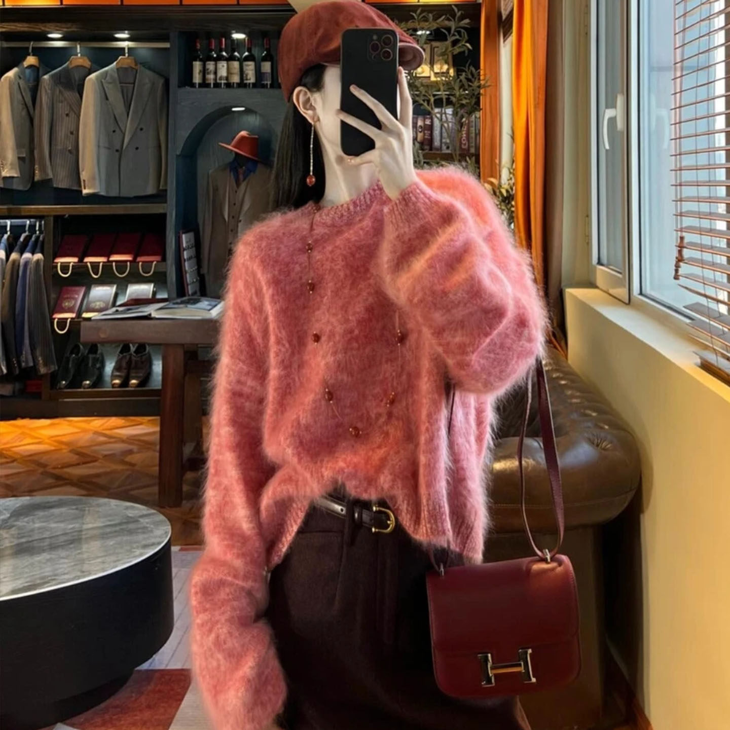 粉色毛衣女秋冬宽松圆领软糯保暖针织衫2025新款套头长袖保暖上衣,女装/女士精品,毛衣,淘宝优惠券,粉丝福利购,淘宝优惠卷