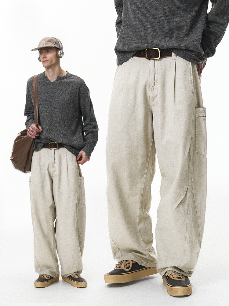 UNF 美式解构多口袋工装裤25秋冬新品潮牌休闲宽松立体男士长裤