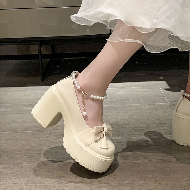 日系厚底玛丽珍鞋女2023年