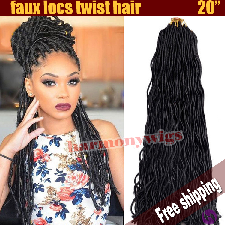非洲脏辫假发 罗马卷 Faux Locs Crochet Hair Dreadlocks Braids