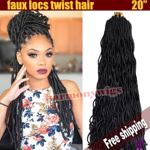 非洲脏辫假发 罗马卷 Faux Locs Crochet Hair Dreadlocks Braids