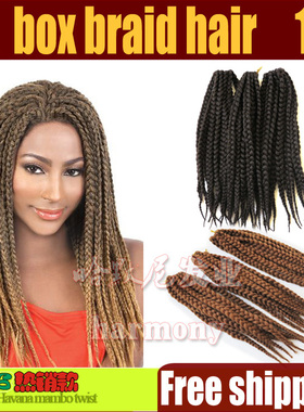 假发工厂现货供应黑人脏辫假发14inch box braid 三股辫 欧美畅销