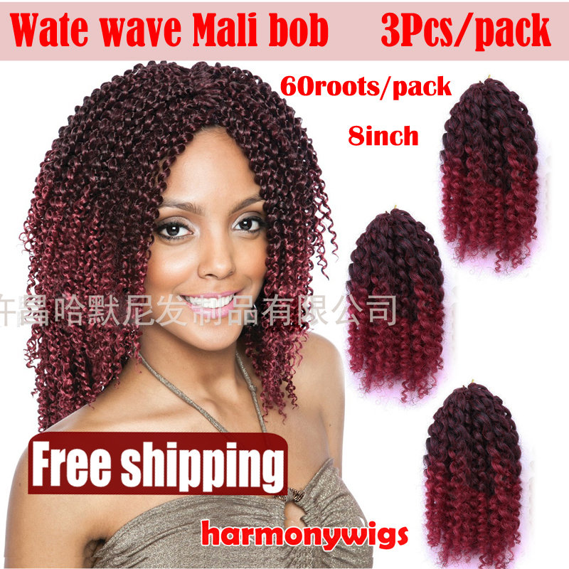 Freetress Kinky Curly Crochet Braids Hair 脏辫Mali Bob Hair