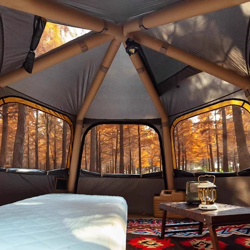 Автоматическая надувная дорожная палатка, портативное складное снаряжение для кемпинга, полный комплект