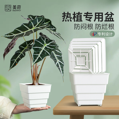美莳方形热植专用花盆透气控根