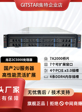 GITSTAR集特 龙芯3C5000+7A2000单路2U服务器GSC-2000通用