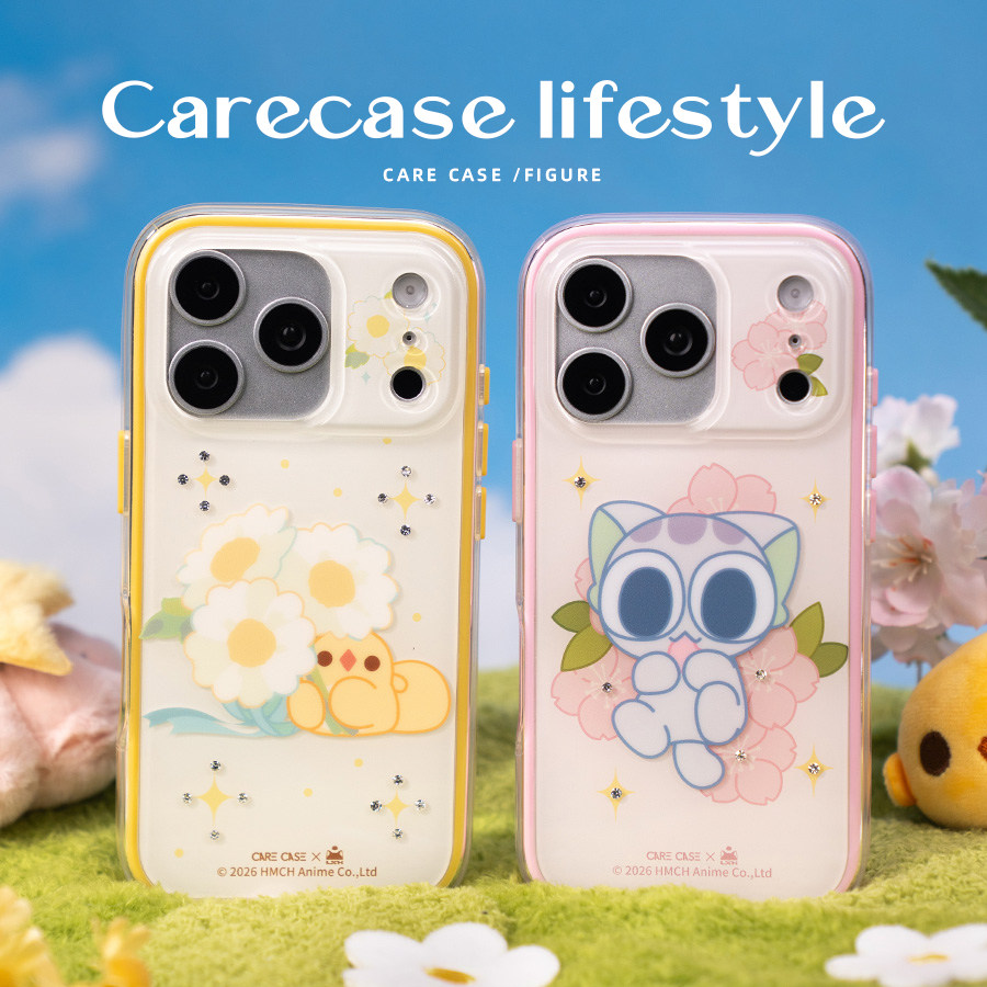 CARECASE 罗小黑联名 钻石二合一手机壳 适用于苹果iPhone18 17 16 15ProMax 卡通可爱 多巴胺治愈 创意童趣图片