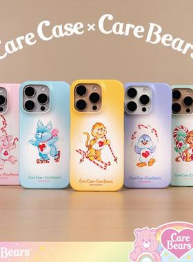 CARECASE X Care Bears 动物cousins系列联名 彩底圣诞复古菲林手机壳 适用于苹果iPhone16 15 14 13 Pro Max