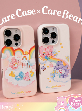 CARECASE X CareBears联名 彩虹小熊菲林手机壳 适用于苹果iPhone 16 15 14 ProMax 可爱 卡通 童趣 原创设计