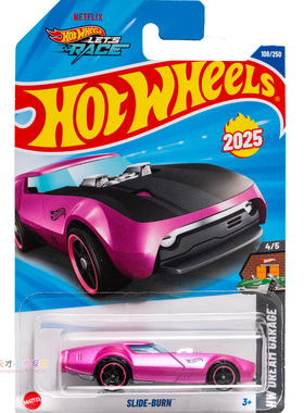 25年108号 SLIDE-BURN 粉红色 风火轮HW DREAM GARAGE系列25E