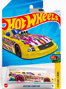 24年112号 MUSTANG FUNNY CAR 福特野马 黄色 风火轮 HW ART CARS