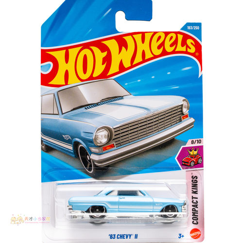 26年193号 '63 CHEVY II 天蓝色 风火轮 COMPACT KINGS系列26J