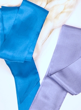 OTEX环保桑蚕丝纯色丝巾 领巾 发带 包饰