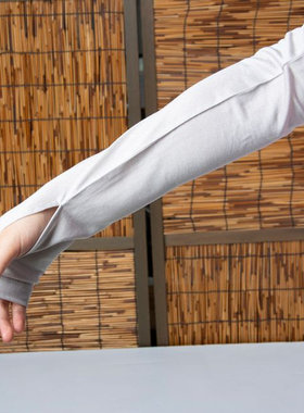 OTEX环保桑蚕丝纯色防晒冰袖 真丝袖套 指洞款 松紧可更换 可持续
