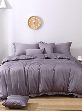 OTEX有机棉四件套环保棉纯棉简约床上用品床单被套60支贡缎全棉