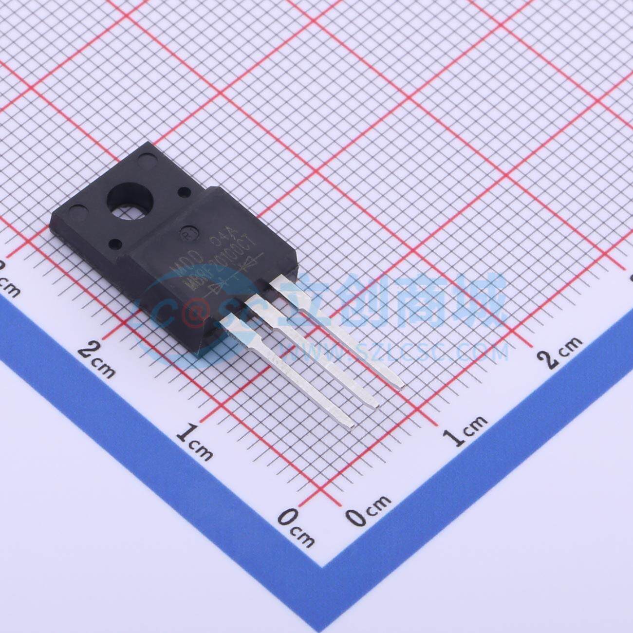 肖特基二极管 MBRF20100CT ITO-220AB-3 100V 20A MDD(辰达半导体