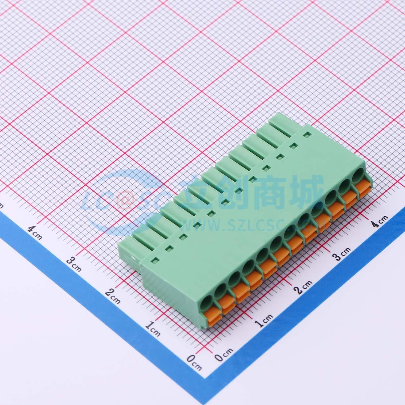 插拔式接线端子 MX15EDGKN-3.5-12P-GN01-Cu-A P=3.5mm 原装正品