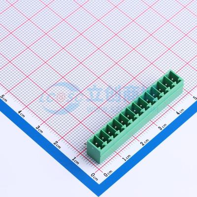 插拔式接线端子 MX15EDGRC-3.5-13P-GN01-Cu-A 弯插,P=3.5mm 板端