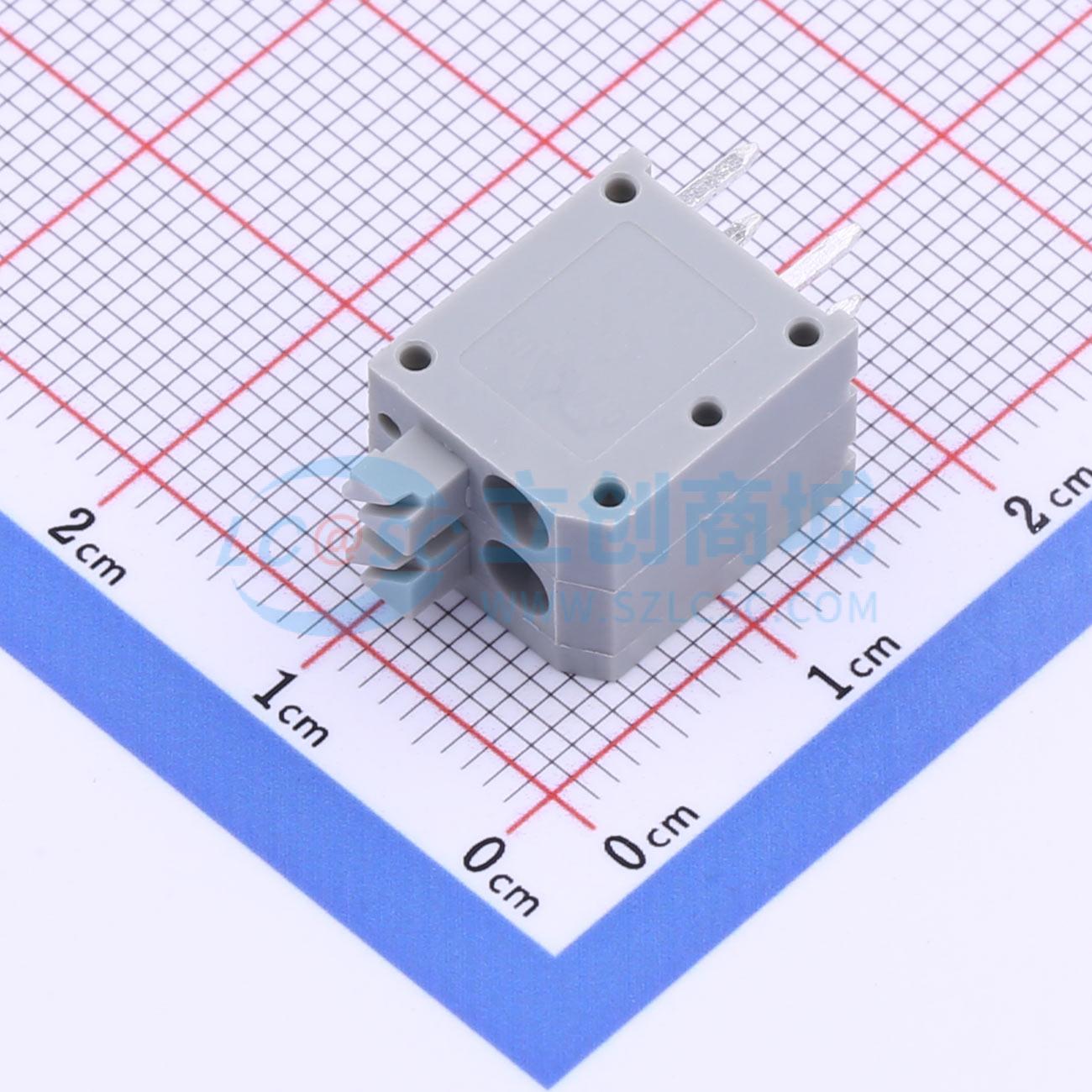 5只起 弹簧式接线端子 KF143-3.81-2P 插件P=3.81mm 电子元器件配