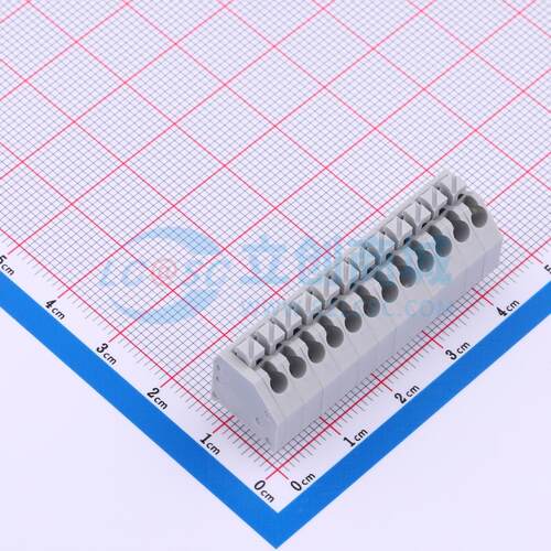 5只起 弹簧式接线端子 MX250-3.5-12P-B-GY01-Cu-A P=3.5mm(交错