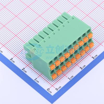 插拔式接线端子 KF2EDGKNH-3.81-2*9P P=3.81mm 插头 2x9P 原装