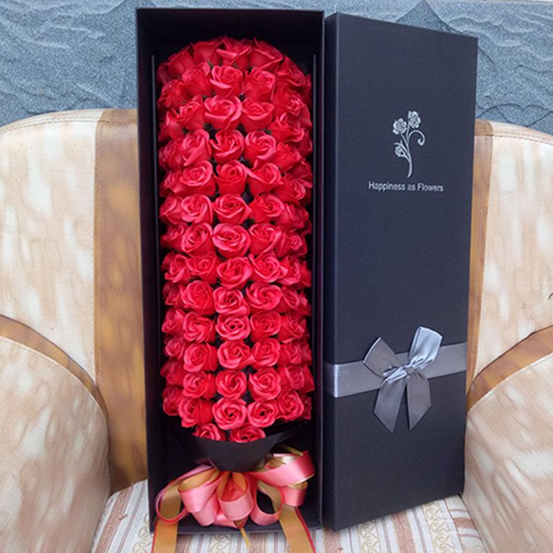 女友浪漫花送生日礼物香皂花老婆
