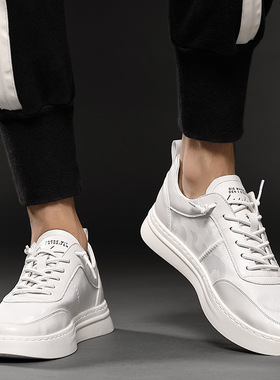 小白鞋男板鞋秋冬休闲鞋子潮45白色46冰丝帆布鞋47大码男鞋透气48