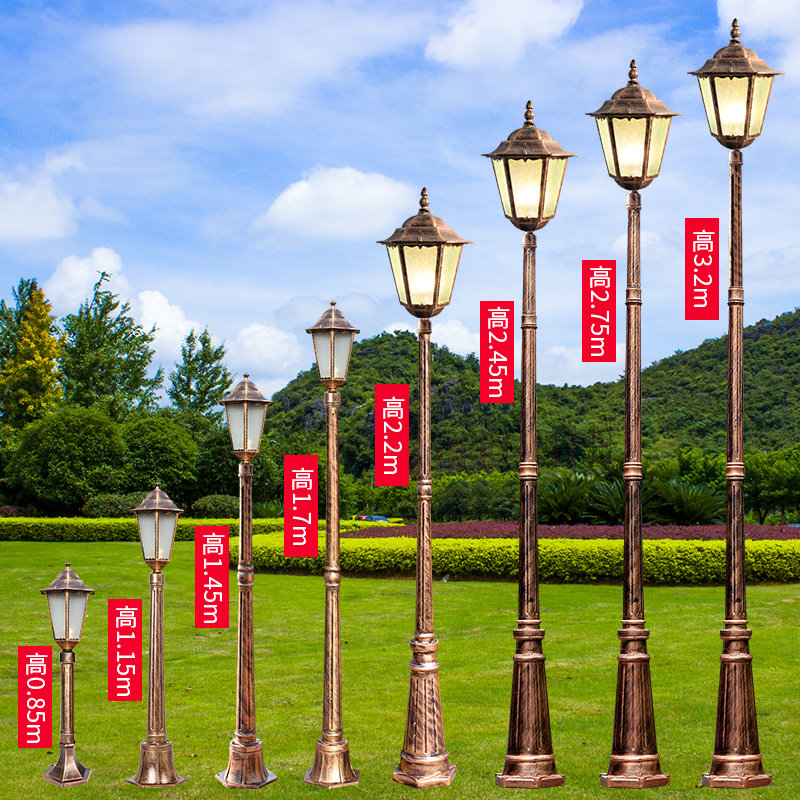 欧式户外led防水单头庭院灯路灯花园草坪灯别墅草地灯高杆景观灯