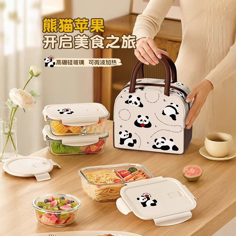 希乐扣玻璃饭盒可微波炉加热便当盒上班族带饭餐盒密封保鲜盒图片