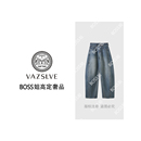 蚕丝羊毛牛仔裤 捡漏高腰弧形阔版 全新奢品 GDNZ159 VAZSLVE