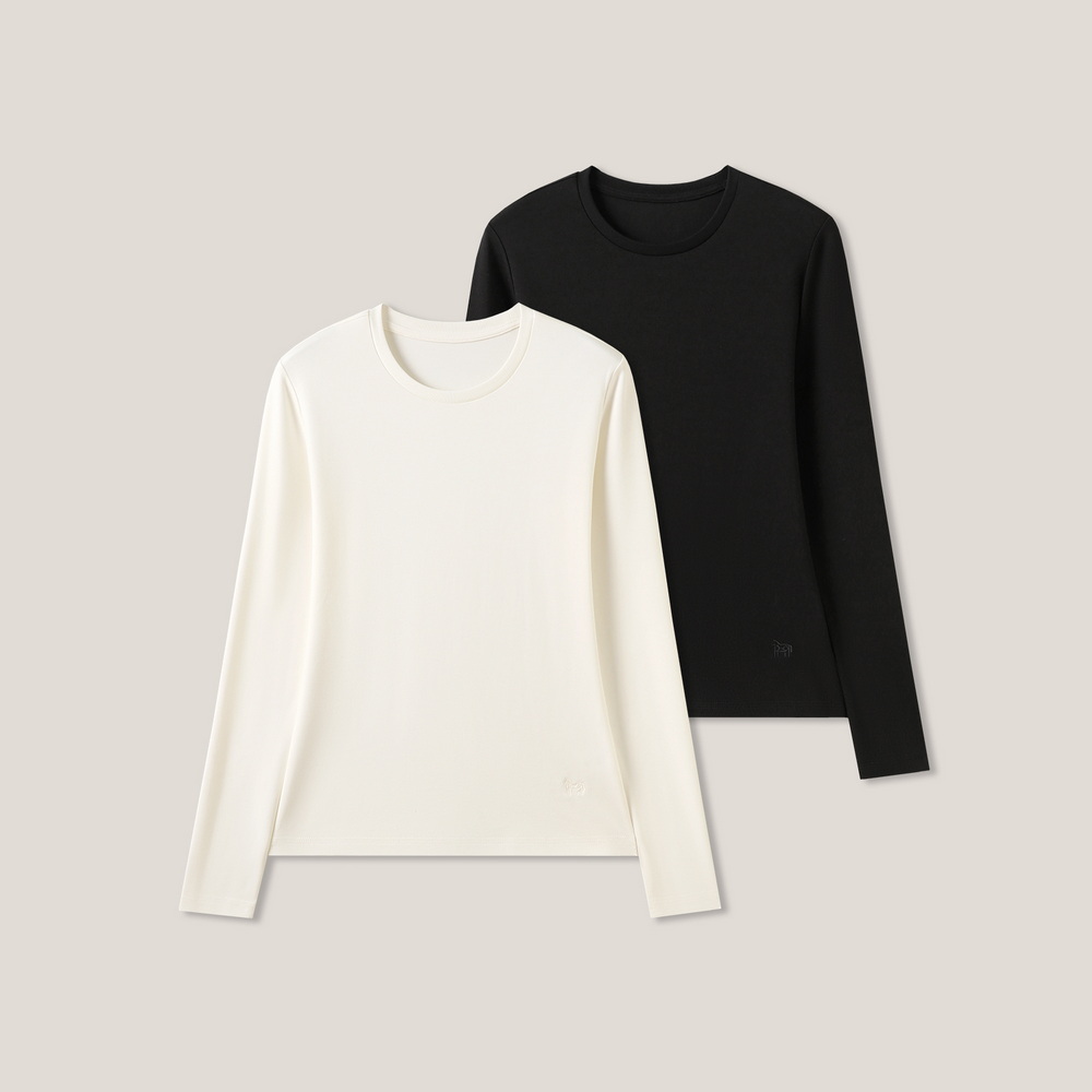 【悟空粉丝专享】小马刺绣简约休闲百搭长袖打底衫T恤ss26448