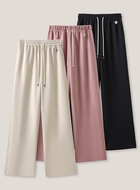 【悟空粉丝专享】天丝铜氨格 百搭抽绳直筒休闲裤SS26114