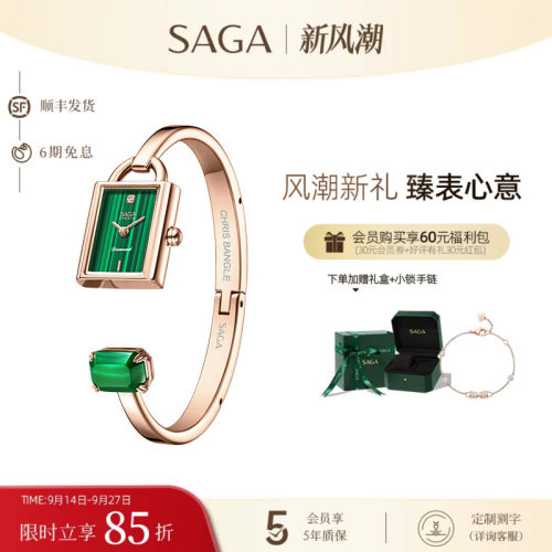 saga世家新款小众轻奢手镯表真钻