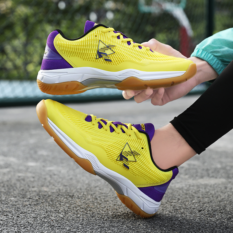 专业羽毛球鞋男女款防滑减震网面