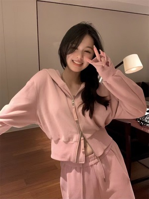 米尼2024年春拉链休闲运动套装