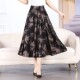 冰丝棉松紧腰半身长裙大摆复古碎花裙子 女装 2025夏季 简约穿搭新款