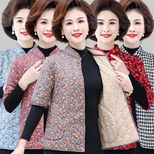 奶奶坎肩 妈妈棉衣马夹短袖 秋冬中老年人半袖 棉马甲女加厚2026新款