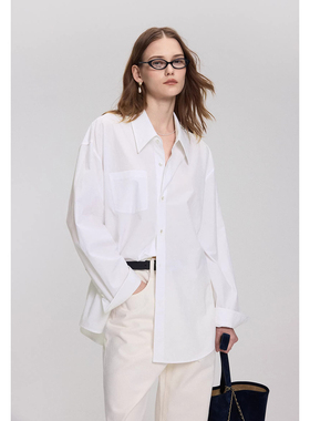 2026早春新款精致通勤印度长绒棉 the r*w同源极简尖领衬衫衬衣女