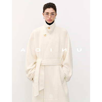 2025冬装新款两穿秘鲁进口INCA轻盈羊驼毛/BabySURI松弛大衣外套