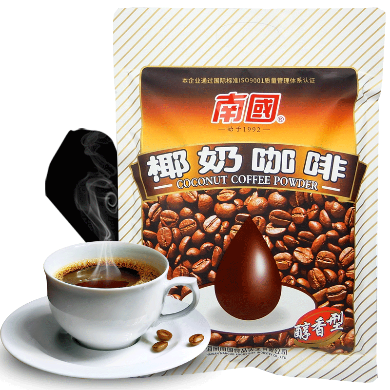 海南特产南国椰奶咖啡340g袋 醇香型独立装速溶咖啡海南咖啡