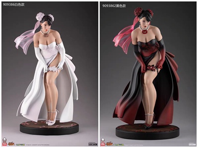 Sideshow PCS 春丽 婚纱 黑色白色款 街头霸王 1/4 雕像 手办