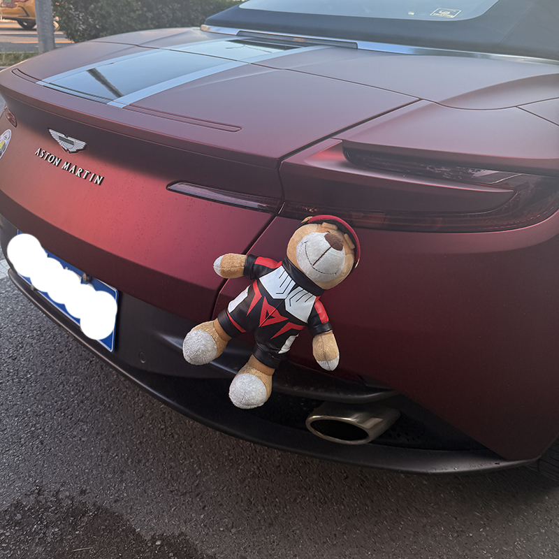 宝马小熊机车熊摩托车公仔赛车熊拉力熊机修熊后备箱个性装饰玩偶