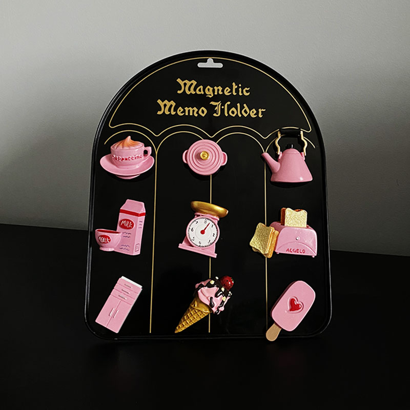可爱粉色系列3d立体食物仿真磁铁ins冰箱贴 创意树脂磁性贴摆件